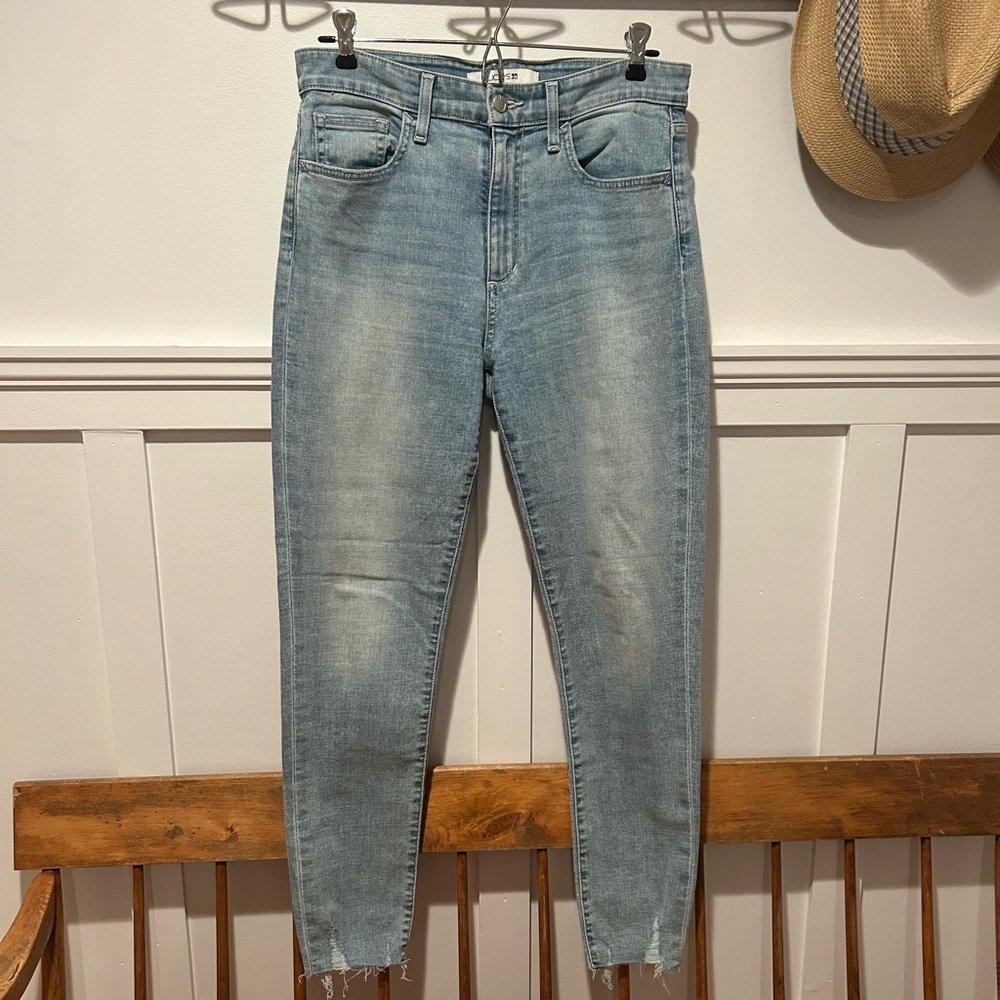 Joe’s jeans 29w 27in inseam light wash with slight distressing at the hem